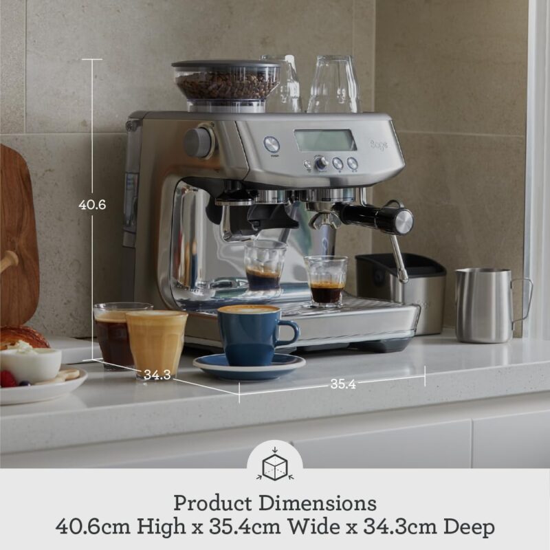 Sage Barista Pro Espresso Machine – Bean-to-Cup with Integrated Grinder, ThermoJet Heating & Milk Frother, Brushed Stainless Steel - Image 15