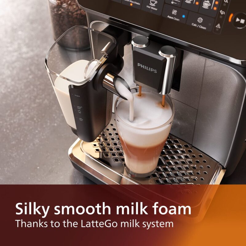 Philips 2200 Series EP2220/10 – Fully Automatic Espresso Machine with Pannarello Frother, Ceramic Grinder & AquaClean Filter (Matte Black) - Image 26