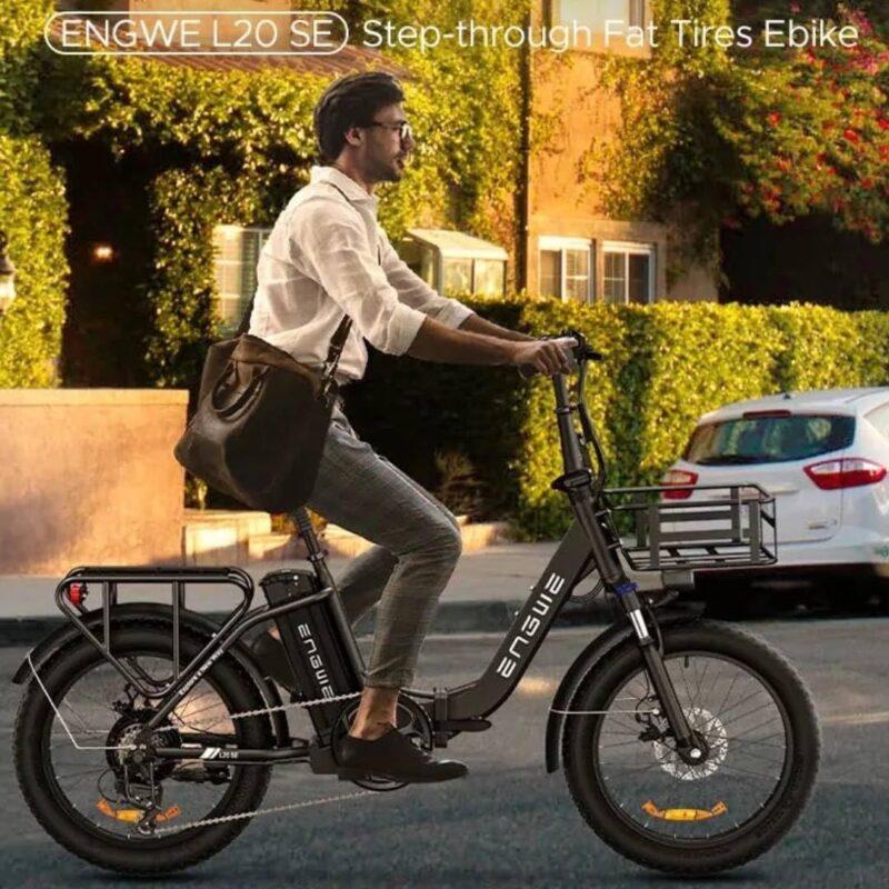 ENGWE L20 SE 20″ Folding Fat-Tyre E-Bike – 250 W motor, 36 V 15.6 Ah battery (140 km range), 25 km h⁻¹ top-speed - Image 8