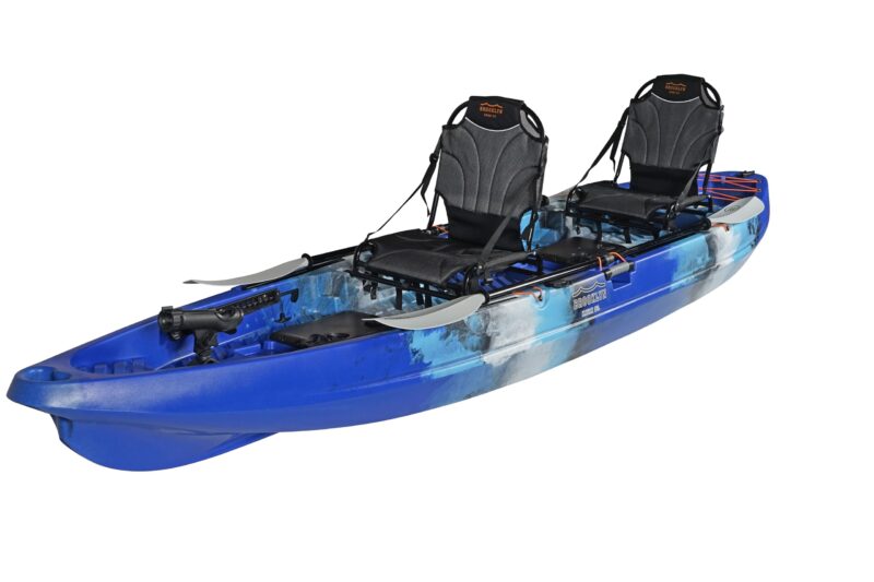 BKC Brooklyn 13.0 Pro Tandem 12′ 8″ Sit-On-Top Fishing Kayak – 2-3 Person HDPE Tandem Kayak with Dual Adjustable Seats & Rod Holders - Image 30
