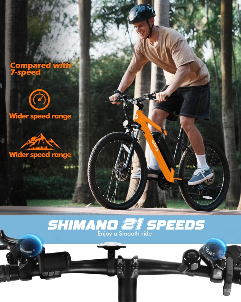 Racer Electric Bike for Adults - 21-Speed Mountain Lightweight Ebike with Peak 750W 22MPH Brushless Motor, 375Wh Removable Battery, 26X2.1 Tire Step Over E-MTB, Up to 40 Miles - Image 70