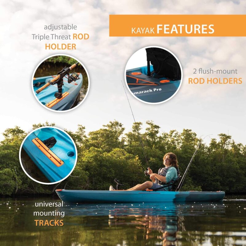 Lifetime Tamarack Pro 103 Sit-On-Top Fishing Kayak – 10 ft 3 in, Lightning Fusion, 300 lb Capacity - Image 7