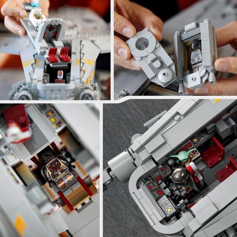 LEGO Star Wars UCS Razor Crest 75331 Ultimate Collectors Series Starship Model, Large Mandalorian Display Set for Adults, Includes Minifigures and Grogu - Image 6
